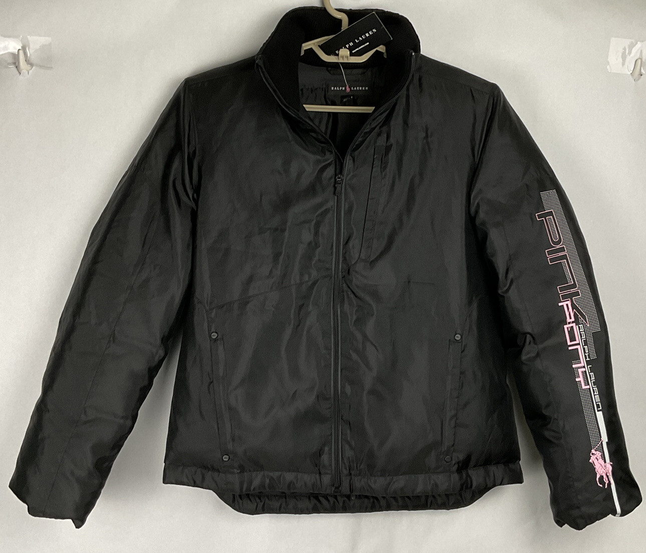 Piumino uomo Ralph Lauren nuovo con etichetta nera taglia media M rosa pony nuovo