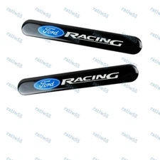 For Ford New Black Car Trunk Side Fenders Door Badge Scratch Guard Sticker 2PCS