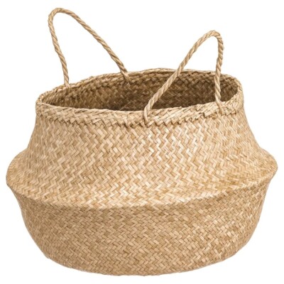 IKEA ''FLADIS'' Korb aus Seegras, handgeflochten 25 cm Durchmesser