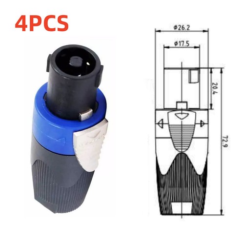 4 Pole 4pcs NL4FX Speaker Cable Plug Connector for Speaker Quick Lock - Picture 11 of 11