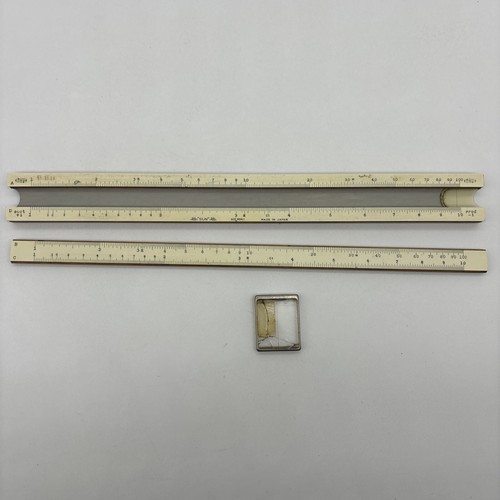 Sun Hemmi Bamboo Slide Rule Made In Japan Cracked Cursor - Picture 11 of 17