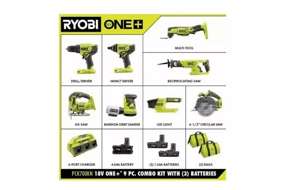 Ryobi 9pc cheap combo kit