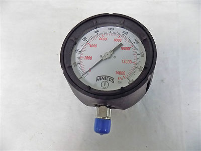 Winters Winters 4-1/2'' Dial 1/4 Thread 0-15 Scale Range Pressure Gauge PPC5072