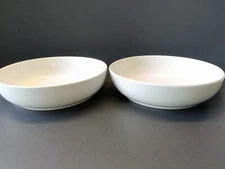 Gibson Home Extra Wide 8.5" Stoneware White Dinner Serving Pasta Bowls Set of 2