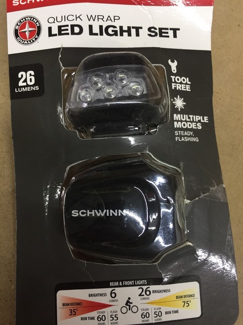 schwinn quick wrap led light set 26 lumens