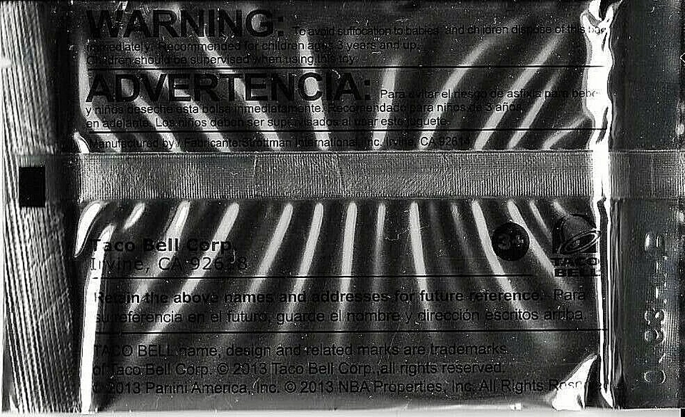 2012-13 NBA Hoops Basketball - TACO BELL 1-Pack with 5 Cards (DAVIS, KYRIE,RCs?) - Image 2 of 2