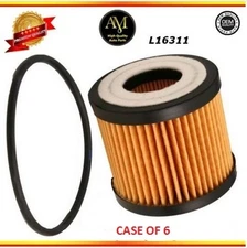 L16311 Oil Filter Set of 6 For Lexus  CT200h, Toyota Corolla, Scion xD 1.8L 
