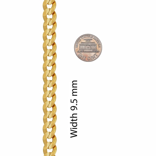 LIFETIME JEWELRY Cuban Link Chain Necklace 24k Gold Plated for Men and Women ... - Picture 8 of 9
