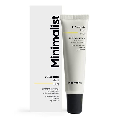 Minimalist 8% L-Ascorbic Acid Lip Treatment Balm for Pigmented & Dark Lips/12 gm