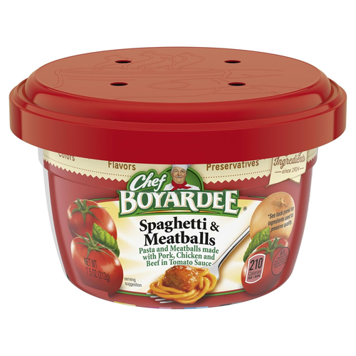 Chef Boyardee Spaghetti & Meatballs in Tomato Sauce, Microwavable Bowls, 12pcs - Picture 11 of 11