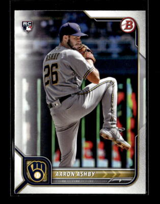 2022 Bowman Paper Aaron Ashby Milwaukee Brewers RC #21 5 Card Lot