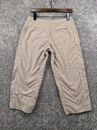 Mountain Hardwear Womens Hiking Pants Size 6 Beige Capri Crop Nylon Travel - Picture 8 of 13