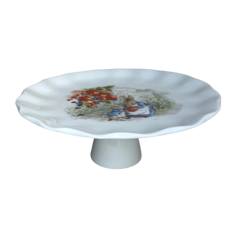 Beatrix Potter Peter & Momma Rabbit Easter 10.5" Dessert Cake Stand Pedestal - Изображение 3 из 4