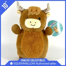Squishmallows Kellytoy Plush Hug Mees Wilfred the Cow 10" NWT New with Tag