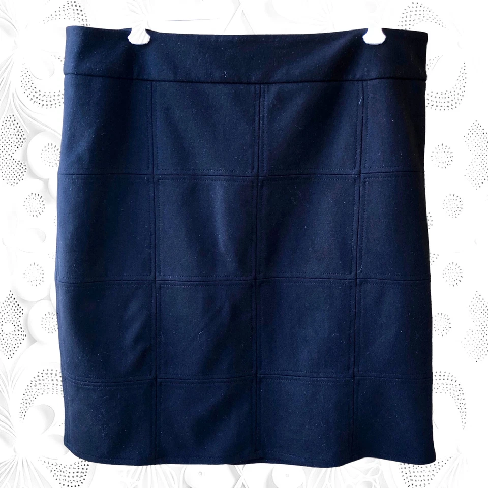 Falda negra Adrienne Vittadini hasta la rodilla patrón general para mujer 14 Foto 4 de 4