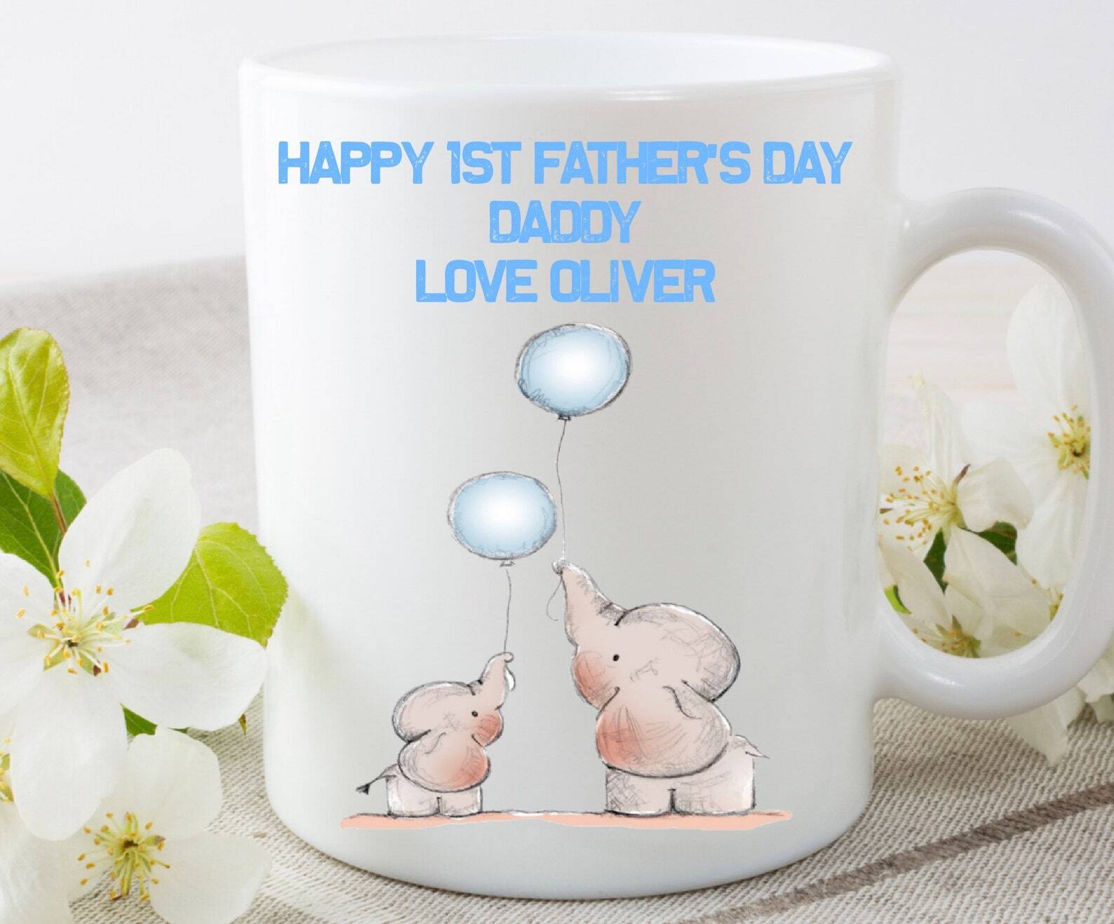 Happy First Father’s Day Mug Personalised Custom Father’s Day Novelty Gift