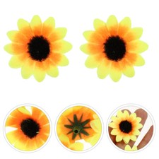 100pcs Faux Sunflower Flowers for Crafts Sunflower Wedding Decorations