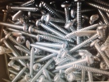 Self Tapping Pan Head Pozi BZP Screws 1 1/2" x 10g [4.8g x 40mm Long] Qty500