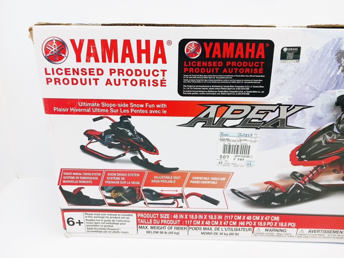 Yamaha Apex YMC13001 Snow Bike Sled Red Snowmobile Ages 6+