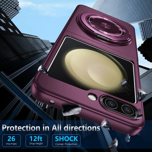 For Samsung Galaxy Z Flip 7 6 5 4 Magnetic Shockproof Ring Kickstand Case Cover - Picture 4 of 48