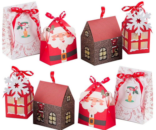 NIMU 12er Pack Premium Weihnachten Party Geschenktüte - besonderes Design wiederverwendbar Basteln - Bild 1 von 2