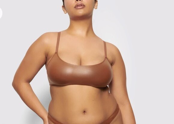 Skims Wet Jersey Scoop Bralette in Copper SZ XXS SOLD OUT