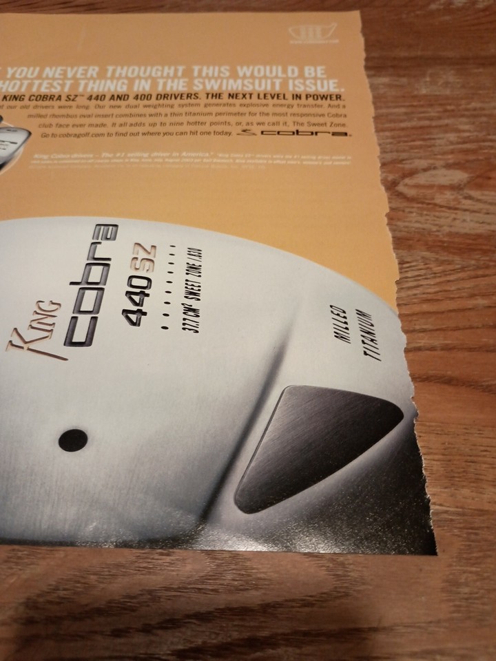 King Cobra SZ 440 And 400 Golf Drivers Promo 2004 Full Page Print Ad eBay