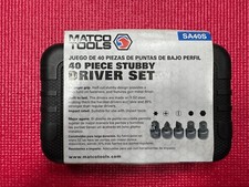 Matco 40 Piece 14 Drive Stubby Driver Set Sa40s Matco 40 Piece 14 Drive Stubby Driver Set Sa40s
