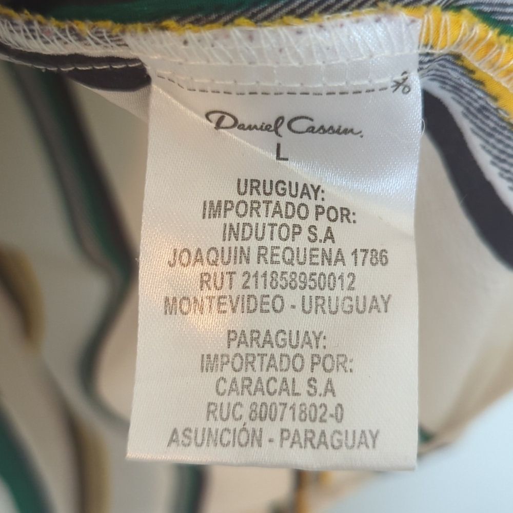 Daniel Cassin Vertical Stripes Button Down Shirt L - image 6