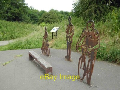 Photo 6x4 Steel sculptures on the greenway Creative Commons Licence [Some c2016