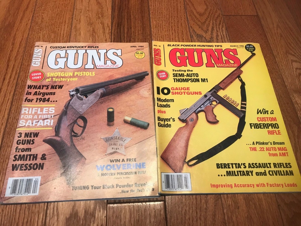 Six Vintage Guns Magazine Issues Collector Rifle Pistol