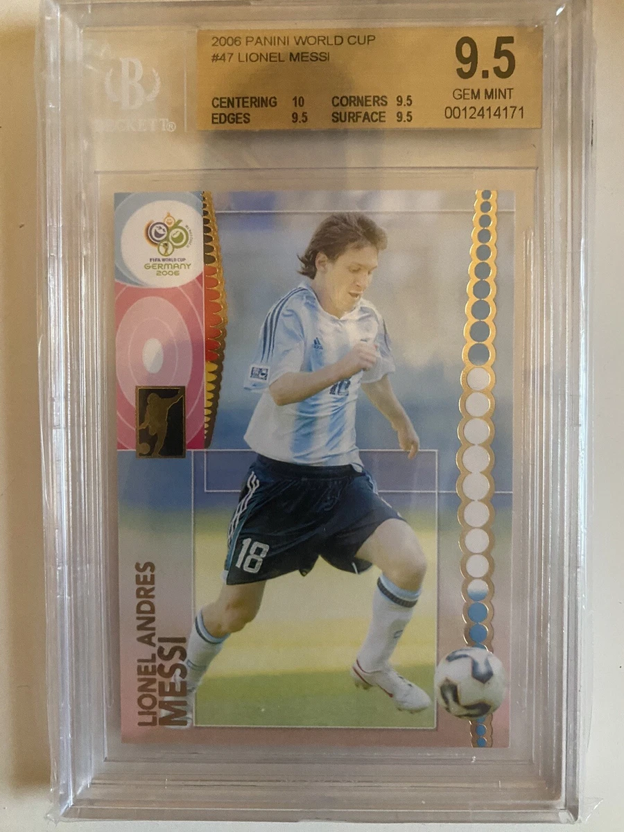 💎 MESSI 2006 Panini World Cup 47 RC Rookie BGS 9 .5 (10, 9.5, 9.5, 9.5.) MINT