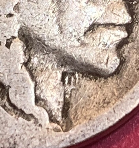 1937-P Strong Die Clash *Wiskers* Error TDC-5c-1937-01 Buffalo Nickel (1042) - Picture 3 of 9