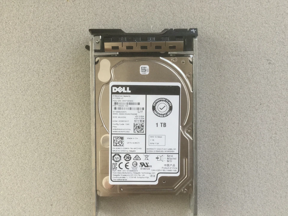 D4N7V 0D4N7V NEW DELL ST100NX0473 1VE230-150 1TB 2.5" 7.2K 12G SAS HDD with TRAY - Image 4 of 4