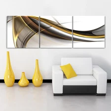ABSTRACT ready to hang set of 3 digital wall art print/better than canvas prints