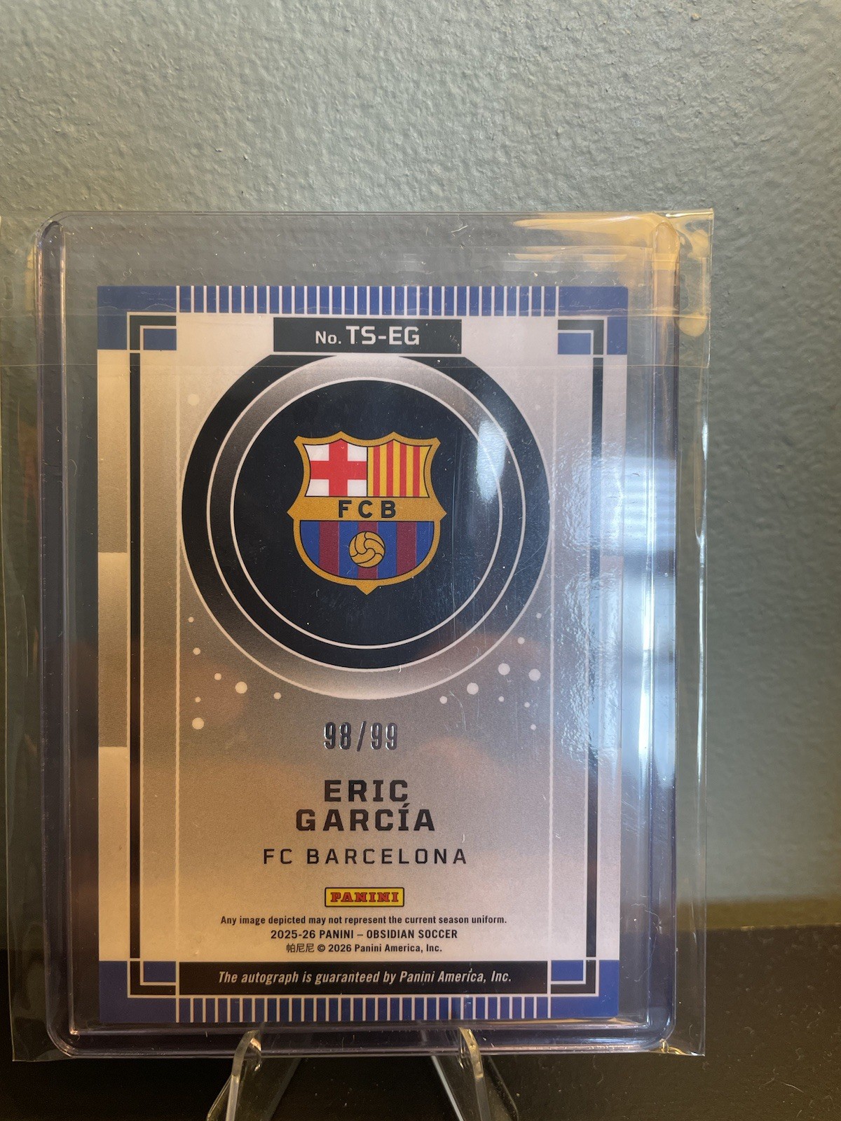 Eric Garcia FC Barcelona Obsidian Twilight Autograph Numbered /99 view 2