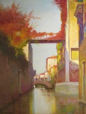 Telesforo FRANCHINO (Torino 1892-1964) PAINTING PAINTING VIEW VENICE ITALY 1930