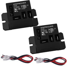 2PCS Power Relay AC220V Coil, 30A SPDT(1NO 1NC) 120 VAC with Flange Mounting and
