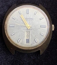 Vintage Lucien Piccard Pennard Automatic Men’s Watch Electroplated Sundial