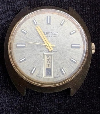 Vintage Lucien Piccard Pennard Automatic Men s Watch Electroplated Sundial