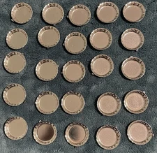 25 - 1 1/4”  LINERLESS SILVER  CHROME BOTTLE CAPS FOR CRAFTS!