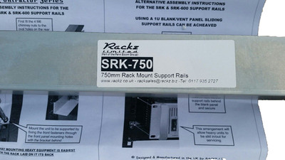 Rackz SRK-750 Contractor Serie 750 mm Rack Mount Tragschienen - Paar 