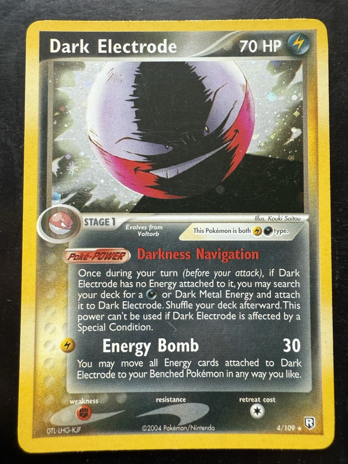 Pokemon Dark Electrode 4/109 Team Rocket Returns Holo Rare (LP)
