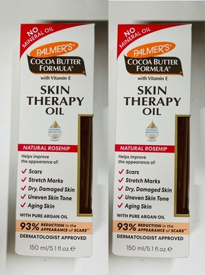 2 x Palmers Kakaobutter Hauttherapie Öl Hagebutte mit Vitamin E 150ml/5 oz.