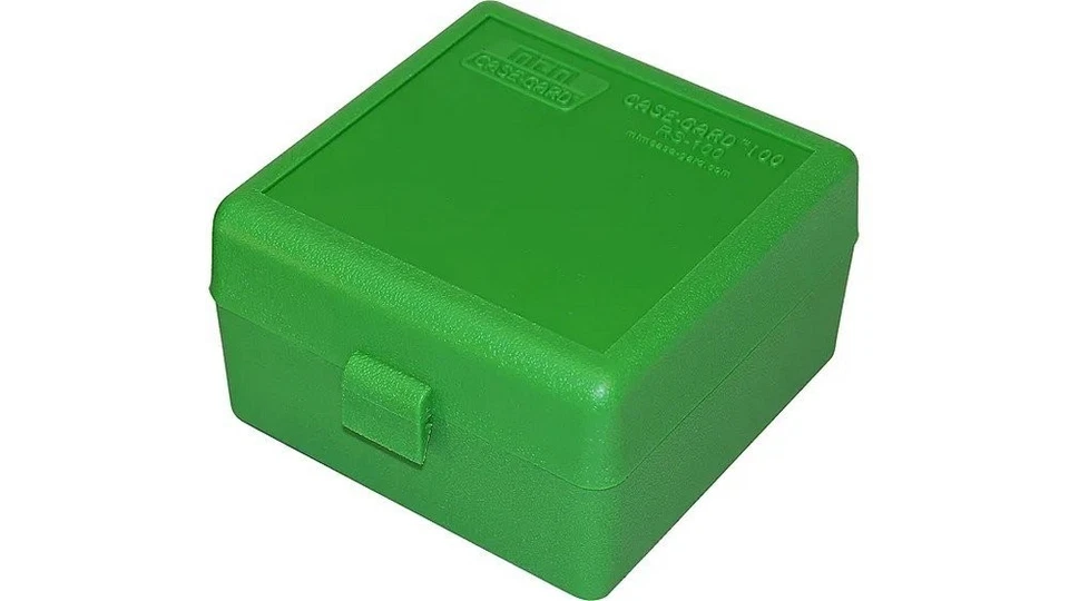 MTM Case-Gard Ammo Box Flip-Top 223 Rem 204 Ruger Green Polypropylene - RS10010