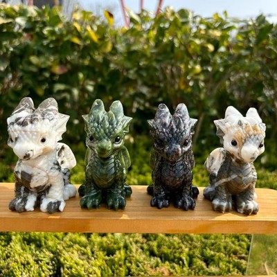 3''+ Natural Mixed Flying Dragon carved quartz crystal reiki healing Gift 1pc