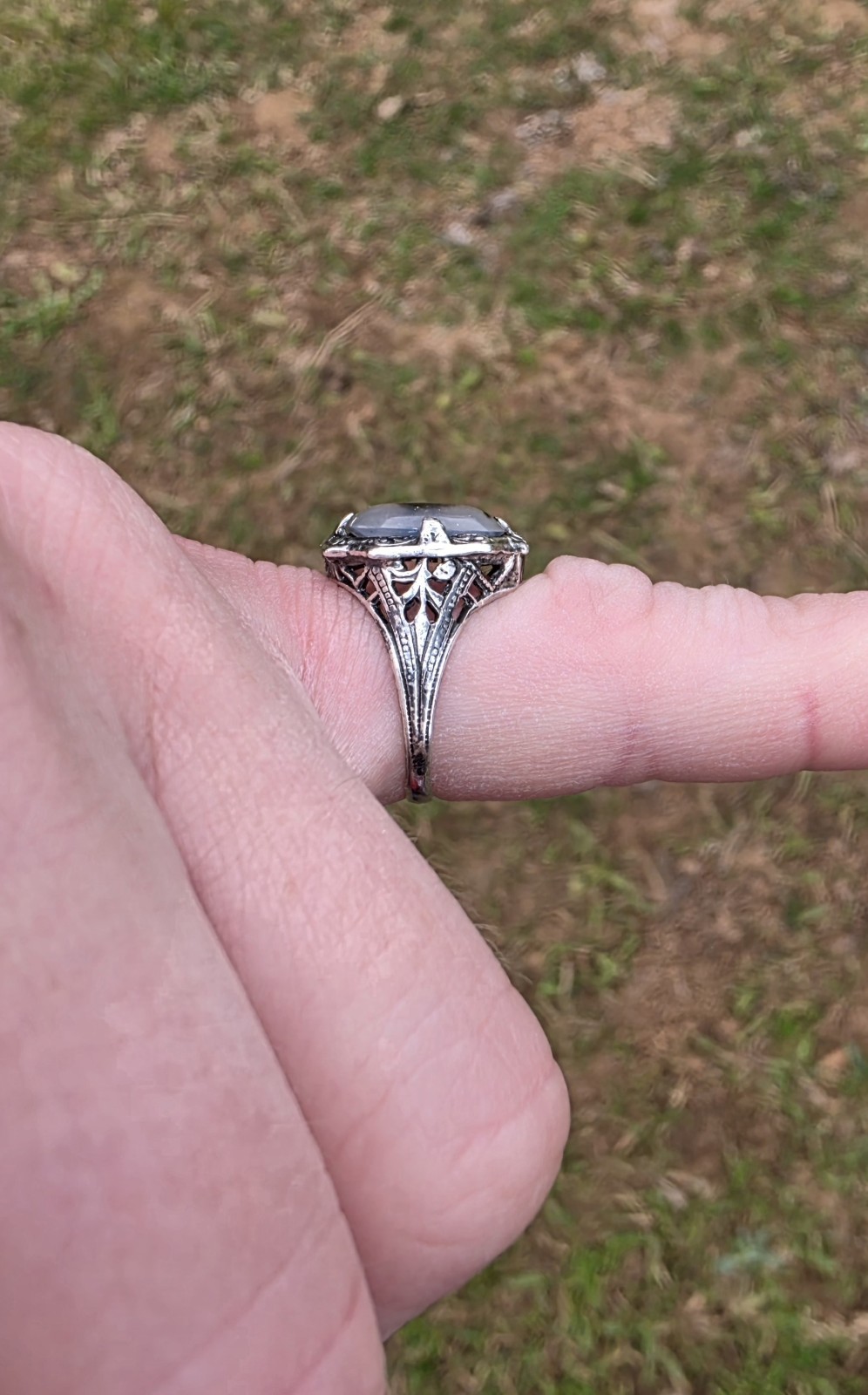 Vintage dendritic agate Ring - image 3