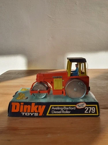 VINTAGE ORIGINAL DINKY 279 AVELING-BARFORD DIESEL ROLLER 1973 BOXED