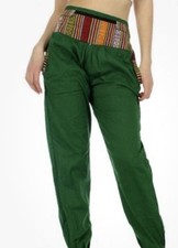 Nepali Harem Pants Sz XS Cotton Boho Ethnic Woven Hippie Festival Yoga Thaichi