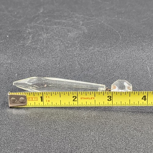 2 prismas de vidrio facetado de cristal lanza de hielo de 2,8" con conector de cable de acento octágono - Imagen 6 de 7